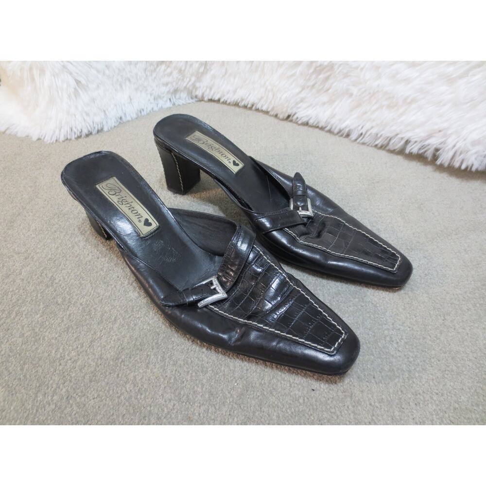 Brighton Womens Shoes 8.5M Black Closed Toe Heel